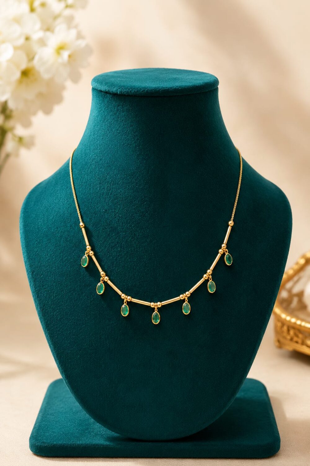 Elegant Blue Stone Necklace